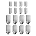 Adhesive Hooks, Heavy Duty Wall Hooks Stainless Steel Ultra Strong Waterproof Hanger for Robe, Coat, Towel, Keys, Bags, Home, Kitchen, Bathroom (Set of 16) (16Pack)