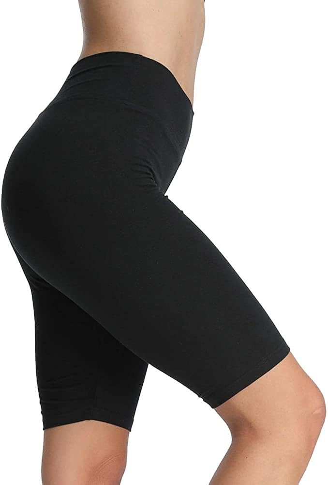 4HOW Womens 10 Inch Custom Size Sports Shorts Cotton