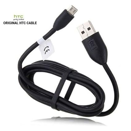 HTC DC M410 USB-Datenkabel (für HTC One M7, One, One V, One X, One S, One XL, HTC ONE M9, Desire 510, 610, 820 schwarz
