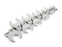 TEKTON 2580 3/8-Inch Drive Crowfoot Wrench Set, Metric, 10 mm - 24 mm, 10-Piece