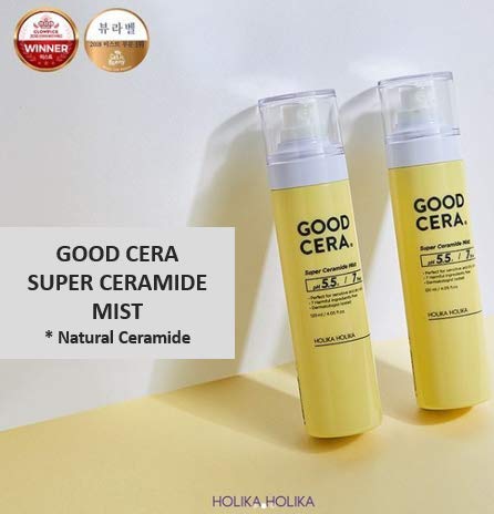 HOLIKA HOLIKA GOOD CERA SUPER CERAMIDE MIST – PH 5.5 TRIPLE CERAMIDE BARRIER FACIAL SPRAY | ULTRA-FINE MIST WITH FERMENTED NP AP EOP & BOTANICAL OILS, 7-FREE KOREAN SKINCARE 4.05 FL OZ (120ML)
