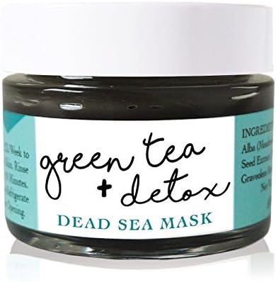 Green Tea Detox Face Mask - Dead Sea & Bentonite Mud Mask - Anti-Pollution, Natural Clay Face Mask For All Skin Types. Cruelty Free. By Awake Organics.