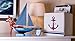 Clever Creations Nautical Anchor Collapsible Storage Organizer Folding Cube for Bedroom & Living Room | Perfect Size Storage for Books, Clothes, Electronics, and Gadgets | Mariner Sailor Theme