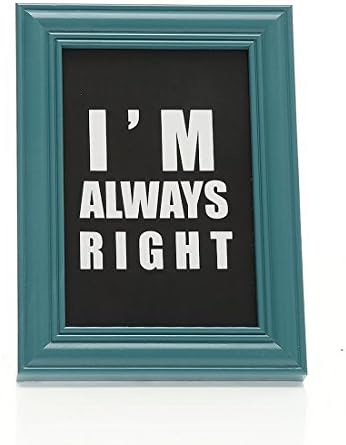 4x6 Inches Solid Wood Classic Tabletop Picture Frame with Glass Front (4"x6", Seagreen Style A)