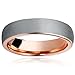 Tungary Women Tungsten Rings for Men Wedding Engagement Band Promise Brushed 5mm Size 4-13