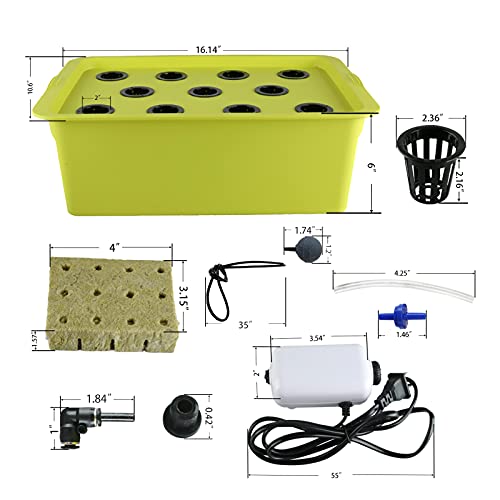 Homend DWC Deep Water Culture Hydroponic System Growing Kit, Medium