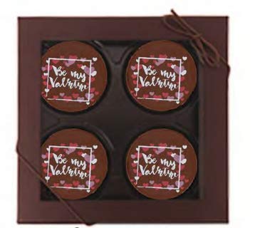 Chocolate Works Valentine’s Day “Be My Valentine” Chocolate Covered OREO Cookies 4-Piece Gift Box
