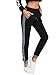 SweatyRocks Women's Drawstring Waist Long Workout Yoga Active Pant with Pocket Black Grey Large