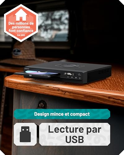 DVD Player for TV | Multiregional Playback | HDMI DVD Player with Upscaling 1080P | CD Player with MP3 and USB | HMDI Cable, RCA Cable and Remote Control Included | OAKCASTLE DVD100