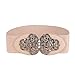 AWAYTR Women's Fashion Vintage Wide Elastic Stretch Waist Belt Waistband ( Beige )