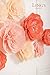 Ling's Moment Large Paper Flowers Set of 9(12''-8'' Assorted), Handmade Crepe Paper Peony Decorations for Nursery Wedding Backdrop Birthday Party Bridal Shower Photo Booth Centerpieces(Peach,Orange)