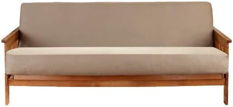 SureFit Home Décor Twill Futon Sofa Cover, 100 Percent Cotton, Machine Washable, One Piece, Tan Color