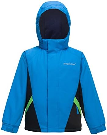 Boy's Winter Waterproof Windproof Lightweight Jacket Functional Outdoor Coat with Hood Warm Kids