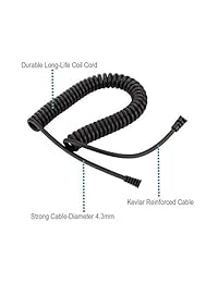 Micrófono de altavoz compacto para radio Icom IC DPR3 ID 31A ID 31E ID 51A ID 51E, Reemplazo para HM 186LS, Cable reforzado con Kevlar, Micrófono de hombro