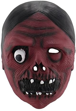 Halloween Horrible Costume party Props Monster Mummy Mask(Red Face Ghost Woman)
