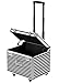 Vaultz VZ00685 Locking Mobile Rolling File Storage Chest, Letter/Legal Wheelie Case, 2 Combination Locks, 15.5 x 14.5 x 17.5 Inches, Black/White Stripe