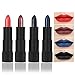 Halloween Black Lipstick, ETEREAUTY Pigmented Matt Lipstick for Theme Parties and Cosplay 4 colors