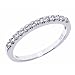Pave Set Diamond Wedding Anniversary Band 10k White Gold (1/4 Cttw, I Color I Clarity)
