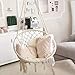 Techcell Hanging Chair for Bedroom, Hanging Hammock Chair Macrame Swing, Ideal for Indoor, Outdoor, Home, Bedroom, Patio, Deck, Yard, Garden