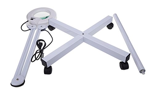 Kaluo 5x Professional 360 Degree Magnifier Light (16 Diopter Magnification) with Rolling Stand Adjustable Arm