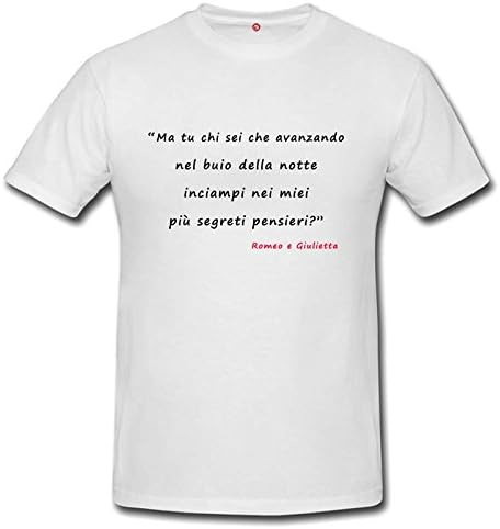 T Shirt Frasi Amore Romeo Giulietta 2 Bianca Amazon It Abbigliamento