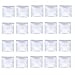 IGOGO Cabochon Glass Dome Clear Square Non-calibrated for Photo Pendant Craft Jewelry Making 20x20mm 0.79