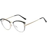 Shiratori Blue Light Blocking Glasses with TR90 Cat Eye Frame ， Computer Glasses - Anti Eyestrain & UV Glare Protection