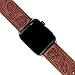 for Apple Watch Retro Leather Bands, Ezzdo Handmade Bump Genuine Leather Replacement Strap Men Women Brown Bracelet for Iwatch 38mm 42mm Series 1/2 / 3