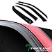 Topline Autopart Sun/Rain Guard Smoke Vent Shade Deflector Window Visors V2 96-00 Honda Civic 4Dr