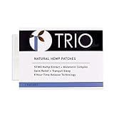 Trio - New Sleep Aid Patch - Great Sleep Supplement for Insomnia to Ensure a Restful Night of Sleep - Broad Spectrum - 50 MG Hemp Extract - 2 Patches x 50mg Each (100mg Total)