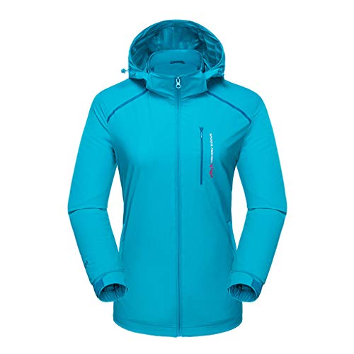 TOOPOOT Women’s Coat  Autumn Casual Waterproof Quick-Drying Breathable Sport Outdoor Coat Blue
