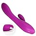 G-Spot Rabbit Dildo Vibrator,Tracy's Dog Silicone Waterproof Rechargeable Clitoris Vagina Stimulator Massager Adult Sex Toys for Women Lesbian Couples