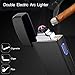Lighter, Unique Gift Electric Lighter USB Rechargeable Dual Arc Lighter Windproof Flameless Plasma Lighter for Fire, Cigarette, Candle, Pipes (Matte Black)