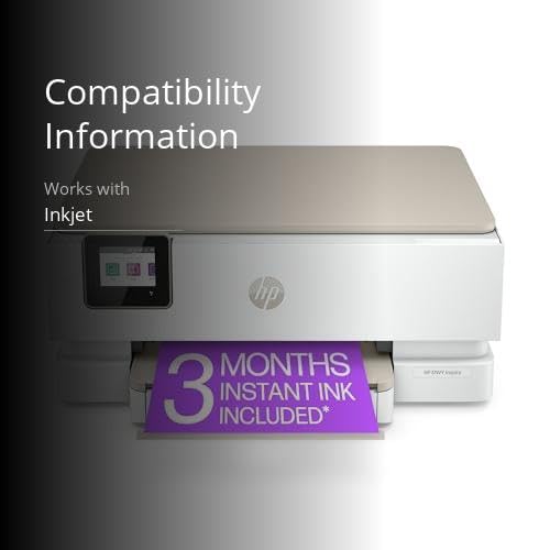 HP Envy Inspire 7255e Wireless Color Inkjet Printer, Print, scan, copy, Easy setup, Mobile printing, Best-for-home, 3 month Instant Ink trial included, AI-enabled (1W2Y9A)
