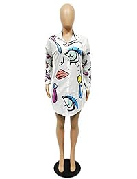 Remelon vestido miniatura tipo camisa con botones y estampado floral para dama