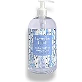 Greenwich Bay Trading Lavender Birch Hand Soap – 16 fl oz Pump Bottle – Moisturizing Liquid Hand Soap with Soothing Lavender & Birch Extract – Gentle, Nourishing Formula for All Skin Types