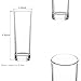 Dceyaor Transparent Base High Pole Bar Glass, Drinking Glasses Straight Cup For Water, Juice, Beer, And Cocktail 9.8 oz,6.5 inches Tall (Set of 6)