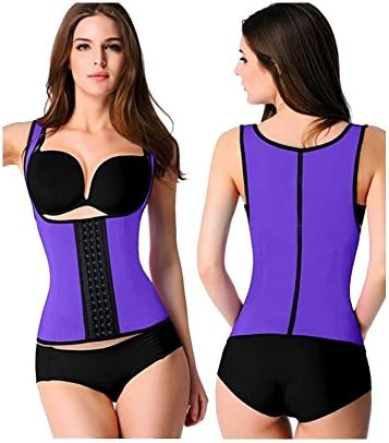 CICI 18 Shaper Vest Clincher Corset (Large, Purple)