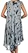 Sakkas 217 Tie Dye Butterfly Tank Sheath Caftan Mid Length Cotton Dress - Charcoal/One Size