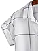ROMWE Women's Grid Shirt Knot Front Roll Sleeve Blouse White (One size)