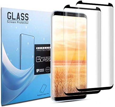 Samsung Galaxy S8 Plus Screen Protector, [2pack] Tempered Glass, 9H Hardness, Case Friendly, Bubble Free, Compatible with Samsung Galaxy S8 Plus Black