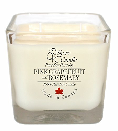 Scented Soy Candles - Pink Grapefruit & Rosemary from Skore Candle - 14 oz. Made with pure, natural soywax. Best way to eliminate kitchen odor. Infuse sweet fragrance scents throughout your home now!