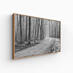 Canvas Wall Art for Living Room, Bedroom Monochrome Plants Framed Canvas Prints for Home Decoration Ready to Hang - 16x24 inches