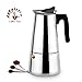 Stovetop Espresso Maker,Moka pot, Espresso Machine,Stainless Steel Espresso Machine for 9 cups (450 ml),Italian coffee maker Espresso and Coffee Maker for for Gas or Electric Ceramic Stovetop