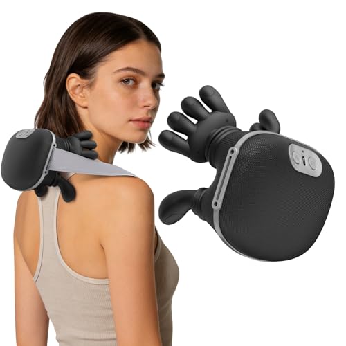 Neck Massager With Heat,Bionic Heated Massager,Shiatsu Deep Kneading for Shoulder, Back & Leg,Back Massager for Home,Travel,Office Use