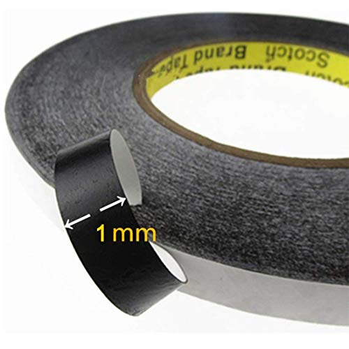 Niutop Double Sided Adhesive Tape 1mm Wide and 50 Meter Long for Repair Touch Screen Tablets Digitizer LCD Screen Display Professional Kit Incl use iPhone, iPad, Samsung, Huawei and so on(1mm Black) - Thumbnail 4