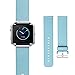 J&D Replacement Band Compatible for Fitbit Blaze Band, [Classic Series] Genuine Leather Band for Fitbit Blaze Smart Fitness Watch Replacement Wristbands - Aqua