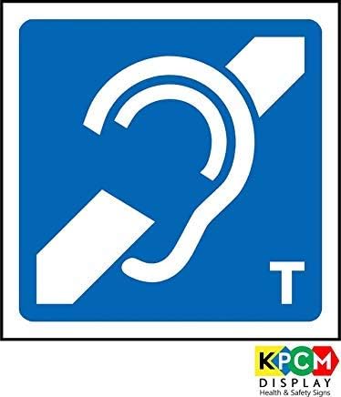 Induction Loop Logo Safety Sign Stickers,Warning Stickers Lables,Self Adhesive Vinyl,Safety Notice Caution Sign Decals, 100Mm X 100Mm