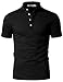 DANDYCLO Men's Henley Neck Casual Short Sleeve Polo Button T-Shirt