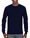 Gildan Ultra Cotton 6 oz. Long-Sleeve T-Shirt, Large, NAVY